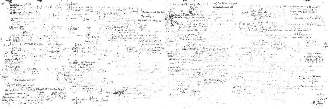 Abstract Vector Background Featuring Messy Handwritten Scientific Formulas and Mathematical Equations in Black and White