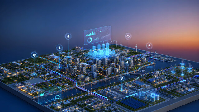 Digital twin smart city model with connected systems