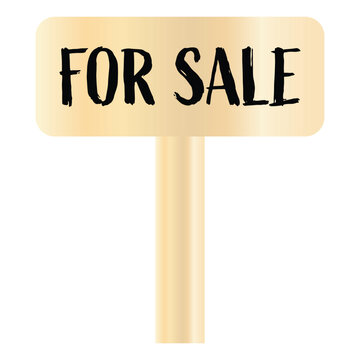 for sale wooden sign with handwritten typography retail real estate marketing display template