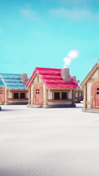 Choosing the Right House from Crowded Neighborhood 3D Motion Graphic