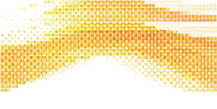 Abstract Yellow Halftone Dot Grid Background Pattern