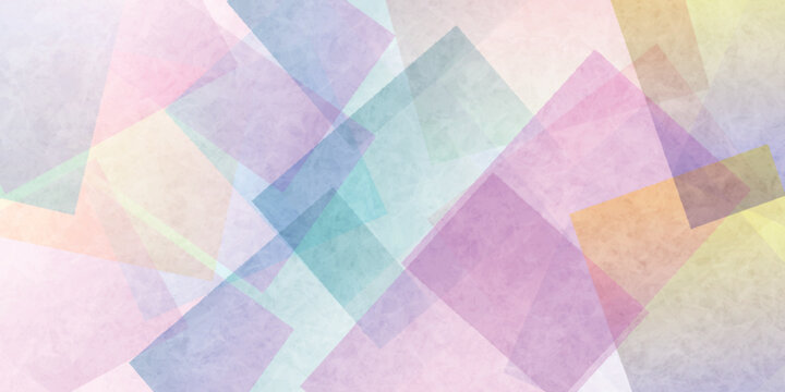 Abstract geometric background with soft colorful transparent shapes