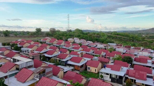 Cinematic Aerial Drone Flyover of Baiti Jannati Residential Housing Development in Sumbawa Indonesia