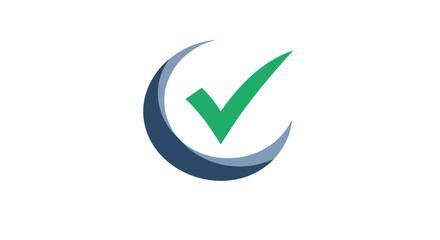 Minimalist Checkmark and Crescent Logo Element © AAS CREATIVE