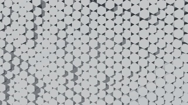 Extruding White Geometric Honeycomb Pattern