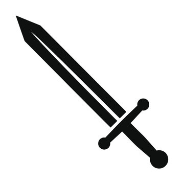 Sword icon symbol weapon sword blade armory fighting medieval  one sword icon