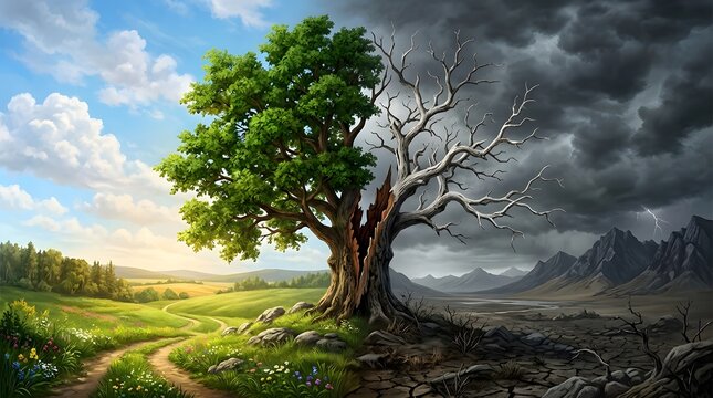 World mental health day healthy mind vs mental illness nature's duality