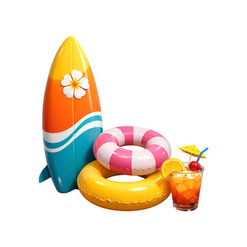 Beach Surfboard and Pool Floats Summer Fun Accessories