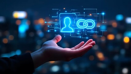 Fototapeta premium Digital identity network concept professional image