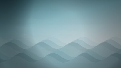 Abstract mountain range silhouette with gradient sky © suma