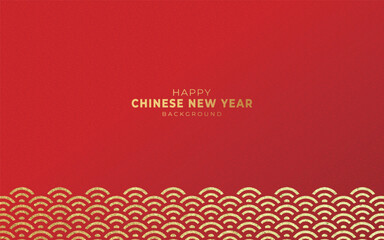 Luxury red and gold chinese new year background featuring gold wave motifs, ideal for lunar new year decorations, and holiday designs. © mei