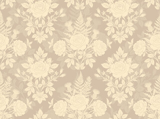 Obraz premium Texture of royal background highlighting seamless traditional floral and vintage damask suitable for antique pattern beautiful layout decoration