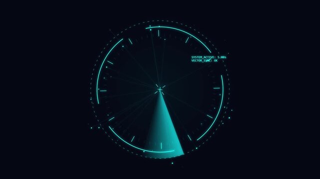 Target circle 2d HUD radar interface
