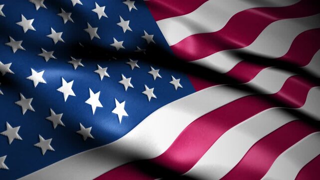 Looping perspective USA American flag animation video background