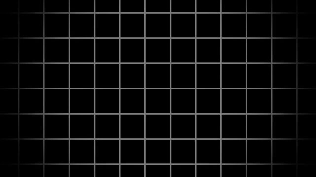 Minimalist dark aesthetic motion background, featuring a precise, geometric grid pattern, with subtle glowing, white lines on, a deep black, backdrop for modern, digital and presentations