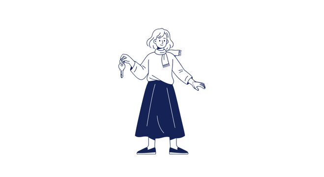Woman in traditional Scottish kilt dancing.