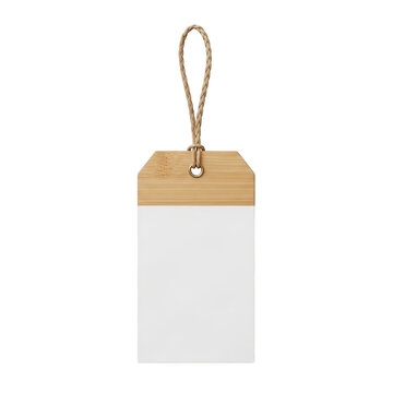 Minimalist blank tag with string and brown ribbon