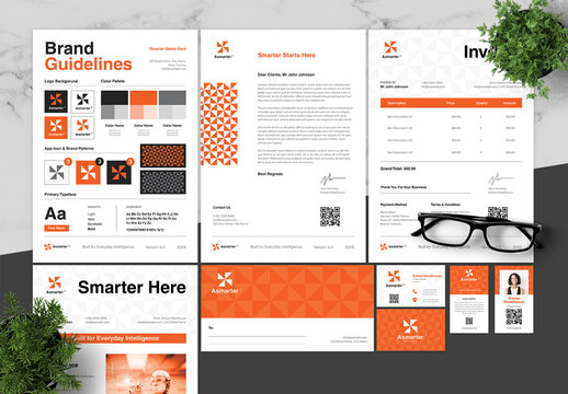 Orange And Black AI Apps Brand Guidlines 