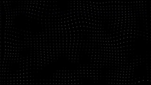 Abstract White Halftone Dot Pattern Background on Black with Minimalist Geometric
Texture for Motion Graphics