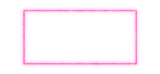 Abstract neon light effect. vibrant pink glowing rectangle frame, continuous illuminated line border. for synthwave retro club poster, gamer stream overlay. isolated cut out transparent png. © PNG KING