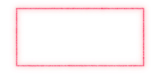 Abstract glowing light effect. soft red rectangle frame, illuminated continuous thin border. for retro synthwave party layout, gamer webcam overlay screen. isolated cut out transparent background. © PNG KING