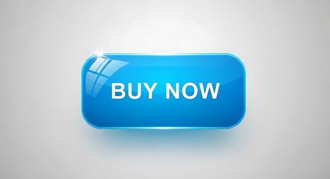 Glossy Blue Buy Now Button for Ecommerce.
