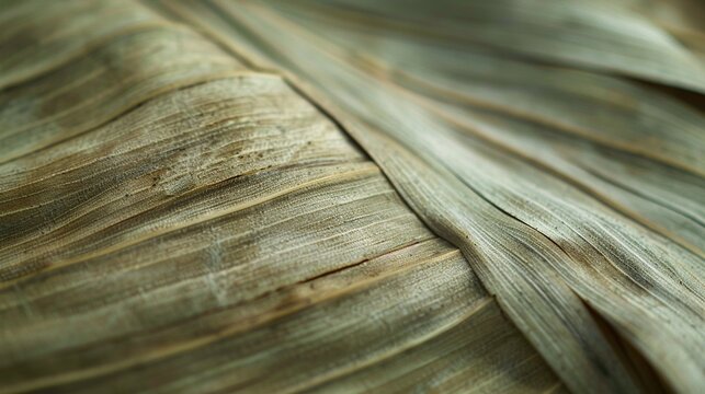 Dried kauri leathery leaf close up