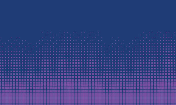 Abstract gradient pattern with subtle pixelation in blue and purple tones on a white background
