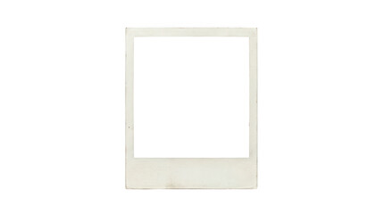 Obraz premium Old vintage polaroid photo frame with worn texture isolated on transparent background