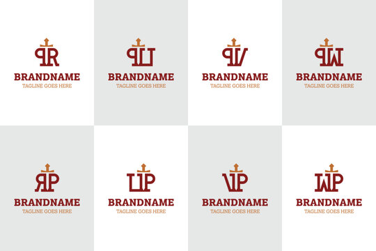 Letters QR QU QV QW RP UP VP WP Sword Luxury Logo