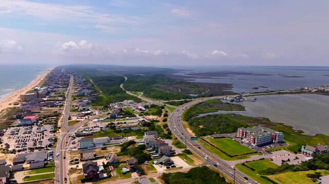 Aerial drone clip Nags Head NC Outer Banks north carolina 2026