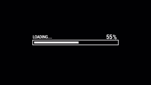 Linear Progress Loading animation 4k and simple progress bar 4k