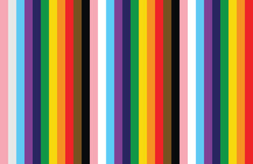 Pride Background with LGBTQ. Pride flag colours. Rainbow stripes background. Vector illustration for apps and websites. Pride Background with LGBTQ Pride Flag Colours. © KHOKON