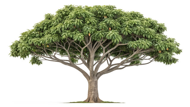 Mature Tamarind Tree with Hanging Fruit Pods