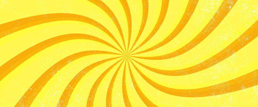 Yellow and orange flash background vintage pop art superhero background for comics