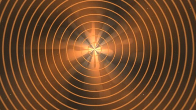 Circular Targeting Rings in Warm Glow Shining Through Center