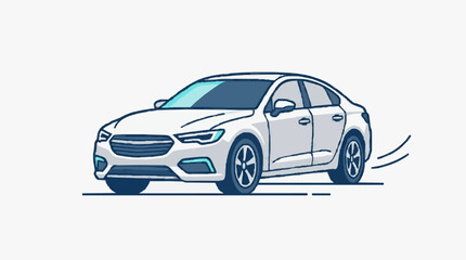Naklejka premium Modern Sedan Car Illustration.