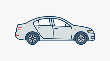 Naklejka premium Modern Sedan Car Illustration.