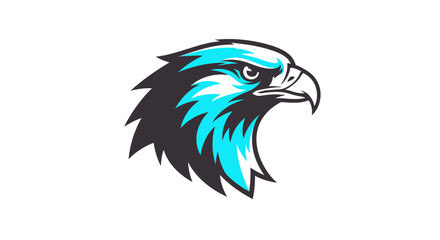 Fototapeta premium Aggressive eagle head emblem vector illustration