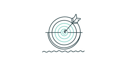 Target with Arrow Hit in Center. © Embastd