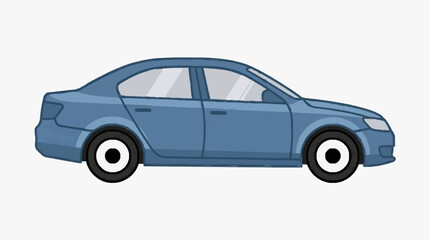 Fototapeta premium Modern Sedan Car Illustration.