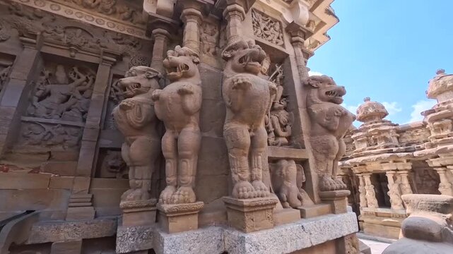 General view of the ancient temple of Lord Shiva in Sri Rangam