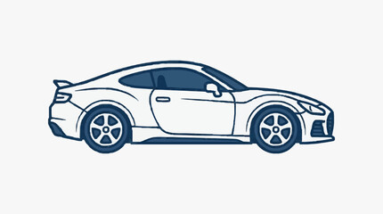 Fototapeta premium Modern Sport Coupe Design Illustration.