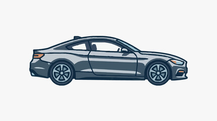 Fototapeta premium Modern Sports Coupe Car Design Illustration.