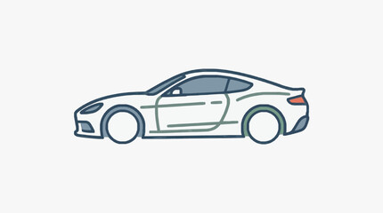 Fototapeta premium Modern Sporty Concept Car Illustration.
