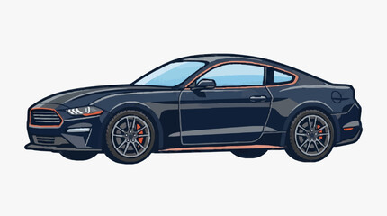 Fototapeta premium Modern Sporty Blue Coupe Car Design.