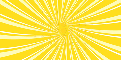 Fototapeta premium Yellow comic book background. Modern creative pop art orange halftone style background