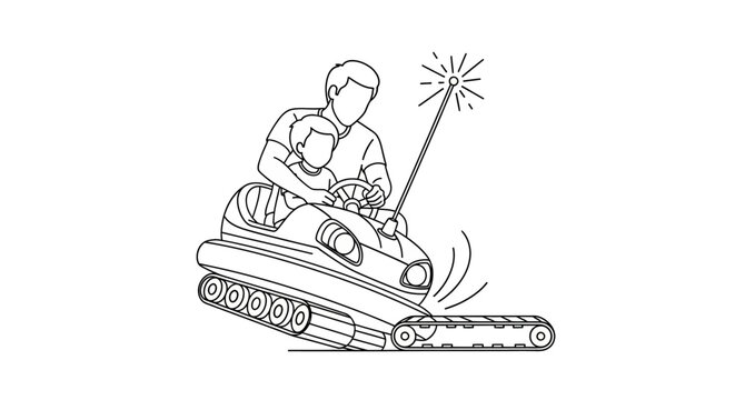 Person riding a snowmobile in action pose.