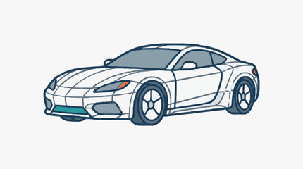 Naklejka premium Modern Sporty Luxury Coupe Design.