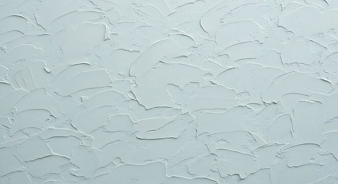 Light Blue Textured Wall Background with Rough Plaster Strokes.